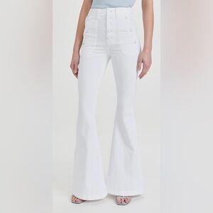 7 for all mankind Portia mega flare white high waist jeans NWT